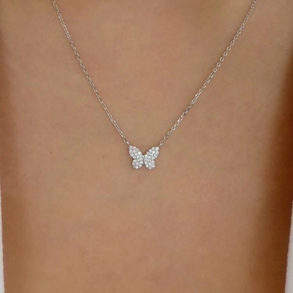Silver Butterfly Necklace